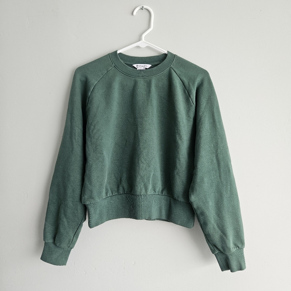 Athleta Dark Green Crewneck Sweatshirt